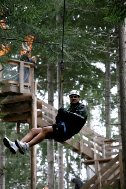Martin Johnson, England Rugby Team Manager zipping through the trees at Ziptrek Ecotours (1)